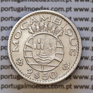 Moeda 2$50 Cupro-níquel 1953 Moçambique, "dois escudos e cinquenta centavos 1953 " (MBC) - World Coins Mozambique KM 78