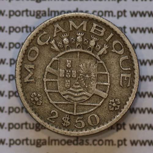 Moeda 2$50 Cupro-níquel 1953 Moçambique, "dois escudos e cinquenta centavos 1953 " (MBC) - World Coins Mozambique KM 78