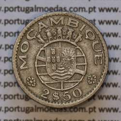 Moeda 2$50 Cupro-níquel 1953 Moçambique, "dois escudos e cinquenta centavos 1953 " (MBC) - World Coins Mozambique KM 78
