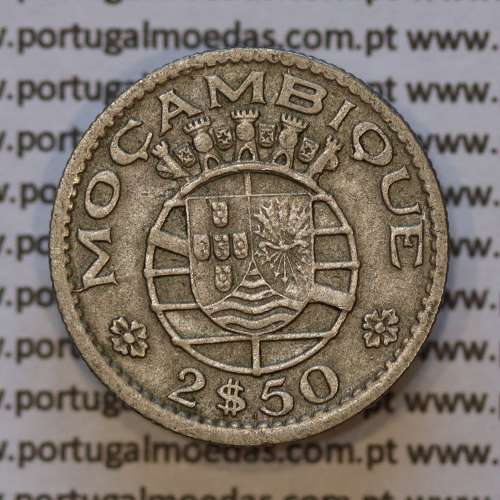 Moeda 2$50 Cupro-níquel 1953 Moçambique, "dois escudos e cinquenta centavos 1953 " (MBC) - World Coins Mozambique KM 78