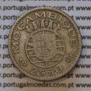 Moeda 2$50 Cupro-níquel 1953 Moçambique, "dois escudos e cinquenta centavos 1953 " (BC) - World Coins Mozambique KM 78