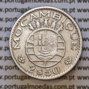 Moeda 2$50 Cupro-níquel 1955 Moçambique, "dois escudos e cinquenta centavos 1955 " (MBC) - World Coins Mozambique KM 78
