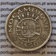 Moeda 2$50 Cupro-níquel 1955 Moçambique, "dois escudos e cinquenta centavos 1955 " (MBC) - World Coins Mozambique KM 78