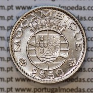 Moeda 2$50 Cupro-níquel 1965 Moçambique, "dois escudos e cinquenta centavos 1965 " (Soberba) - World Coins Mozambique KM 78