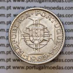 Moeda 2$50 Cupro-níquel 1965 Moçambique, "dois escudos e cinquenta centavos 1965 " (Bela) - World Coins Mozambique KM 78