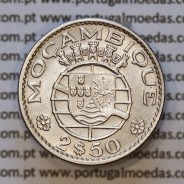 Moeda 2$50 Cupro-níquel 1965 Moçambique, "dois escudos e cinquenta centavos 1965 " (Bela) - World Coins Mozambique KM 78