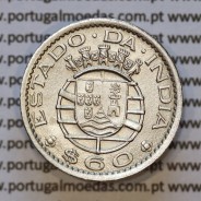 60 centavos alpaca 1959 India, "$60 alpaca 1959" (MBC+/Bela), Estado da India Portuguesa - World Coins India Portuguese KM 32