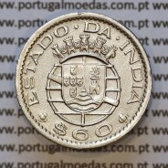 60 centavos alpaca 1959 India, "$60 alpaca 1959" (MBC+), Estado da India Portuguesa - World Coins India Portuguese KM 32
