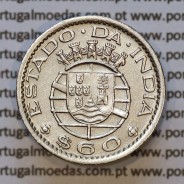 60 centavos alpaca 1959 India, "$60 alpaca 1959" (MBC+/Bela), Estado da India Portuguesa - World Coins India Portuguese KM 32
