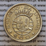 60 centavos alpaca 1959 India, "$60 alpaca 1959" (MBC+), Estado da India Portuguesa - World Coins India Portuguese KM 32