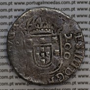 Meio Cruzado prata D. João IV 1640-1656, Lisboa, 200 Réis prata Legenda ✤IOANNES IIII DG REX PORTVGALIE / ✤IN.HOC.SIGNO.VINCES