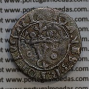 Vintém prata de D. João III 1521-1557, Não catalogada, Legenda: ✖IOANES:3:R:PORTGALI  / ☩IOANES:3:R:PORTVGAL: