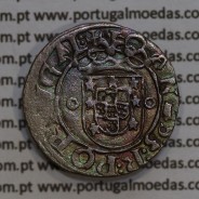 Vintém prata de D. João III 1521-1557, Não catalogada, Legenda: ✖IOANES:3:R:PORTGALI  / ☩IOANES:3:R:PORTVGAL: