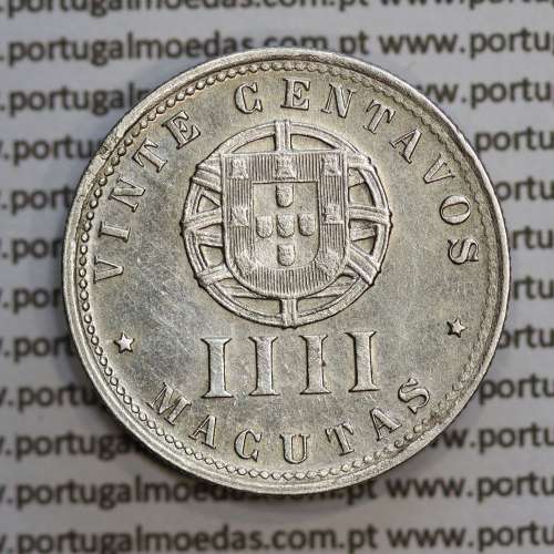 Angola 4 Macutas 1927 em alpaca, "20 centavos 1927 Angola" (Bela) - Ex- Colónia Angola - World Coins Angola KM 68