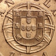 Angola 5 Centavos 1921 Bronze, ("$05" cinco centavos 1921 Angola), (MBC+/BELA), Ex-Colónia Portuguesa - World Coins Angola KM 62