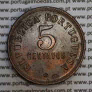 Angola 5 Centavos 1922 Bronze, "$05" cinco centavos 1922 Angola Ex-Colónia Portuguesa, (Bela), World Coins Angola KM 62