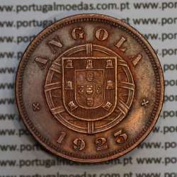 Angola 5 Centavos 1923 Bronze, ("$05" cinco centavos 1923 Angola), (BELA), Ex-Colónia Portuguesa - World Coins Angola KM 62