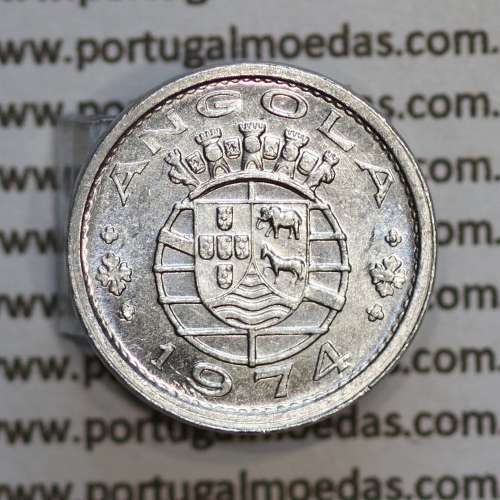 Angola 10 Centavos 1974 Alumínio, ("$10" Dez centavos 1974 Angola), (MBC), Ex-Colónia Angola, World Coins Angola KM 82