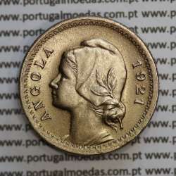 Angola 20 Centavos 1921 Cupro-Níquel, ("$20" vinte centavos 1921), (MBC+/Bela), Ex-Colónia Angola - World Coins Angola KM 64