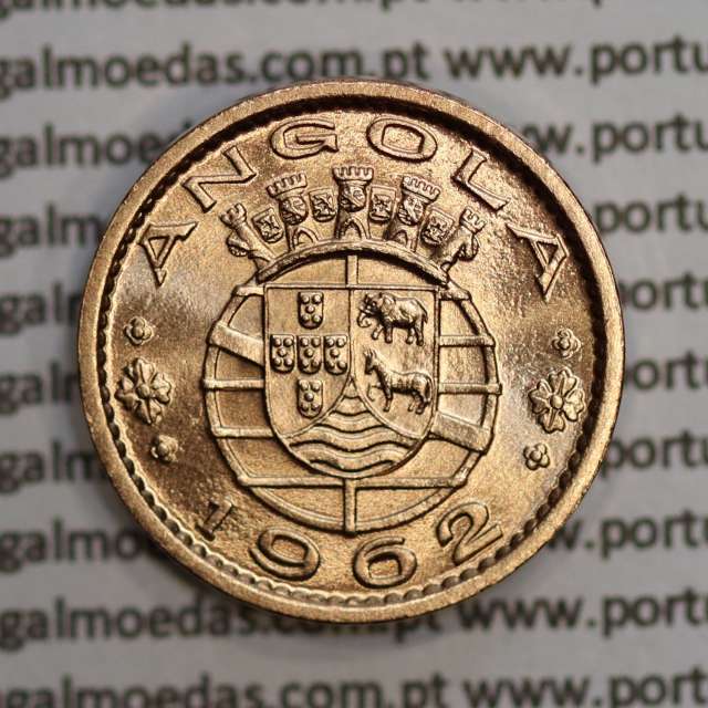 Angola 20 Centavos 1962 Bronze, ("$20" vinte centavos 1962 Angola), (Soberba), Ex-Colónia Angola, World Coins Angola KM 78