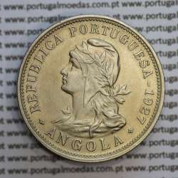 Angola 50 centavos 1927 em alpaca, ("$50" centavos 1927 Angola), (MBC+/Bela) - Ex- Colónia Angola - World Coins Angola KM 69