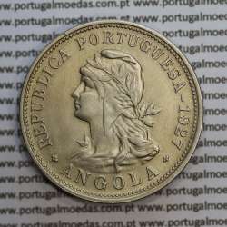 Angola 50 centavos 1927 em alpaca, ("$50" centavos 1927 Angola), (MBC+/Bela) - Ex- Colónia Angola - World Coins Angola KM 69