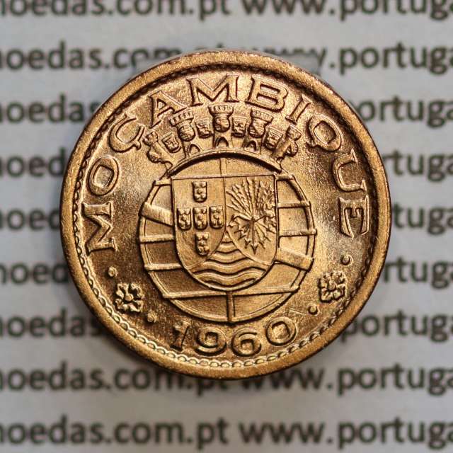 Moçambique,10 centavos 1960 Bronze, "$10" centavos bronze 1960, (Soberba) Ex-Colónia Portuguesa - World Coins Mozambique KM83