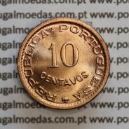 Moçambique,10 centavos 1960 Bronze, "$10" centavos bronze 1960, (Soberba) Ex-Colónia Portuguesa - World Coins Mozambique KM83