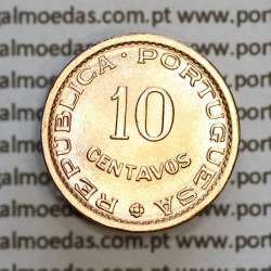 Moçambique,10 centavos 1960 Bronze, "$10" centavos bronze 1960, (Soberba) Ex-Colónia Portuguesa - World Coins Mozambique KM83