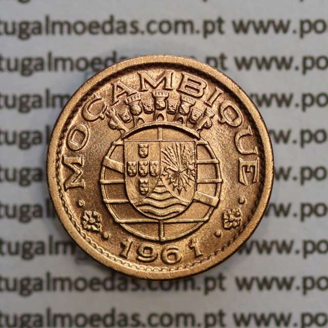 Moçambique,10 centavos 1961 Bronze, "$10" centavos bronze 1961, (Soberba) Ex-Colónia Portuguesa - World Coins Mozambique KM 83
