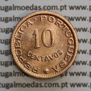 Moçambique,10 centavos 1961 Bronze, "$10" centavos bronze 1961, (Soberba) Ex-Colónia Portuguesa - World Coins Mozambique KM 83