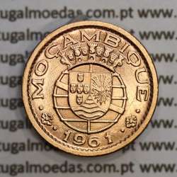 Moçambique,10 centavos 1961 Bronze, "$10" centavos bronze 1961, (Soberba) Ex-Colónia Portuguesa - World Coins Mozambique KM 83