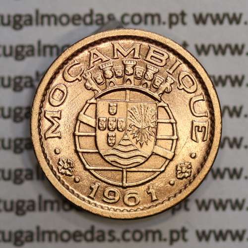 Moçambique,10 centavos 1961 Bronze, "$10" centavos bronze 1961, (Soberba) Ex-Colónia Portuguesa - World Coins Mozambique KM 83