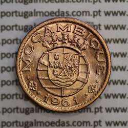 Moçambique, 20 centavos 1961 Bronze, "$20" centavos bronze 1961, (Soberba) Ex-Colónia Portuguesa - World Coins Mozambique KM 85