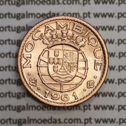 Moçambique, 20 centavos 1961 Bronze, "$20" centavos bronze 1961, (Soberba) Ex-Colónia Portuguesa - World Coins Mozambique KM 85