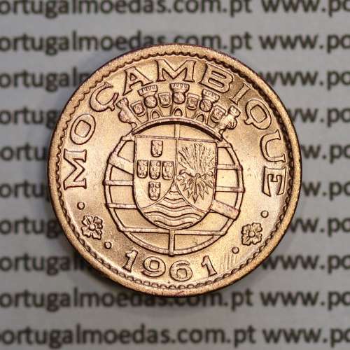 Moçambique, 20 centavos 1961 Bronze, "$20" centavos bronze 1961, (Soberba) Ex-Colónia Portuguesa - World Coins Mozambique KM 85