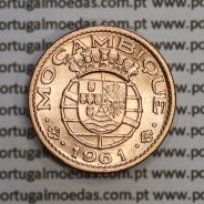 Moçambique, 20 centavos 1961 Bronze, "$20" centavos bronze 1961, (Soberba) Ex-Colónia Portuguesa - World Coins Mozambique KM 85