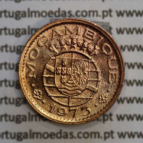 Moçambique, 20 centavos 1973 Bronze, "$20" centavos bronze 1973, (Soberba) Ex-Colónia Portuguesa - World Coins Mozambique KM 88