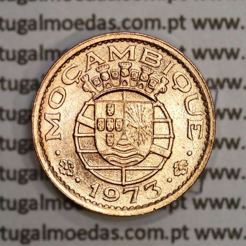Moçambique, 20 centavos 1973 Bronze, "$20" centavos bronze 1973, (Soberba) Ex-Colónia Portuguesa - World Coins Mozambique KM 88