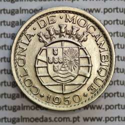 Moçambique 50 centavos 1950 alpaca, "$50" centavos alpaca1950, (Bela) Ex-Colónia Moçambique, World Coins Mozambique KM 76 Moçambique 50 centavos 1950 alpaca, "$50" centavos alpaca1950, (Bela) Ex-Colónia Moçambique, World Coins Mozambique KM 76