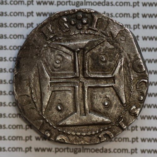 Meio Cruzado prata D. João IV 1640-1656, 200 Réis, Legenda ✤IOANNES IIII DG REX PORTVGALIE / ✤IN.HOC.SIGNO.VINCES, KM 49