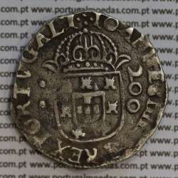 silver Half Crusader D. João IV (1640-1656), crown of pearly arches, Legend ✣IOANNES IIII DG REX PORTVGALI /✣IN HOC.SIGNO.VINCES
