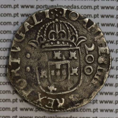 silver Half Crusader D. João IV (1640-1656), crown of pearly arches, Legend ✣IOANNES IIII DG REX PORTVGALI /✣IN HOC.SIGNO.VINCES