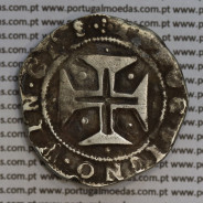 Meio Cruzado prata D. João IV 1640-1656, coroa de arcos perolados, Legenda ✣IOANNES IIII DG REX PORTVGALI / ✣IN HOC.SIGNO.VINCES