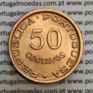 Moçambique, 50 centavos 1957 Bronze,  Ex-Colónia Portuguesa de Moçambique, (Soberba), World Coins Mozambique KM 81