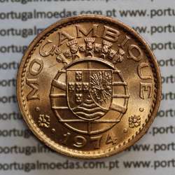Mozambique, bronze coin of 50 centavos 1974 of Former Portuguese Colony of Mozambique, (UNC), World Coins Mozambique KM 89
