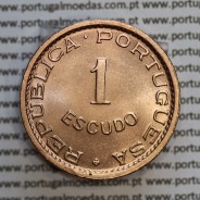 Mozambique, bronze coin of 1 Escudo 1969 of Former Portuguese Colony of Mozambique, (UNC), World Coins Mozambique KM 82