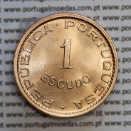Mozambique, bronze coin of 1 Escudo 1973 of Former Portuguese Colony of Mozambique, (UNC), World Coins Mozambique KM 82