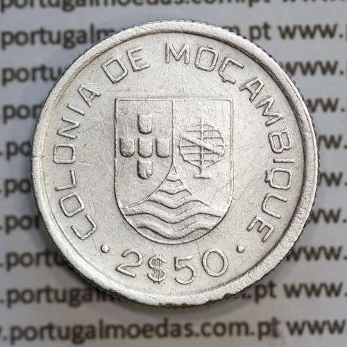 Moçambique, 2$50 1935 Prata, 2.50 Escudos 1935 prata Ex-Colónia de Moçambique, (MBC), World Coins Mozambique KM 61