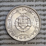 Moçambique 2$50 1954 cuproníquel, "2 escudos e 50 centavos 1954 " (Soberba), 2 1/2 Escudos 1954 World Coins Mozambique KM 78